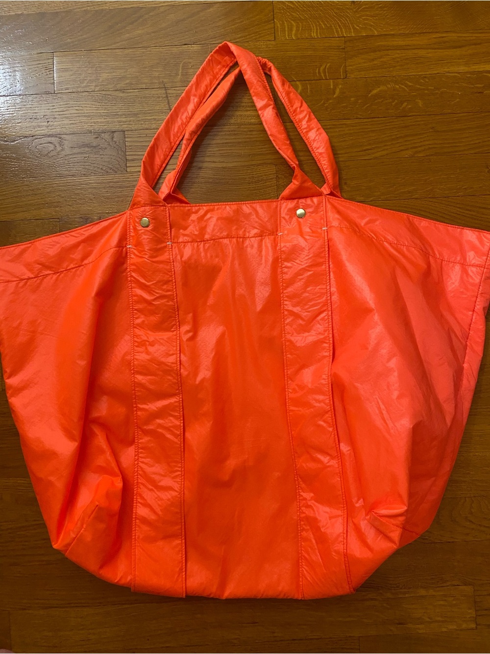 Clare V Neon Orange Nylon Tote